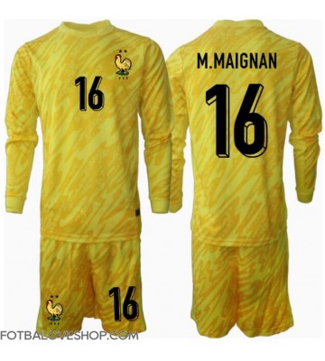 Francie Mike Maignan #16 Brankářské Dětské Domácí Dres ME 2024 Dlouhý Rukáv (+ trenýrky)